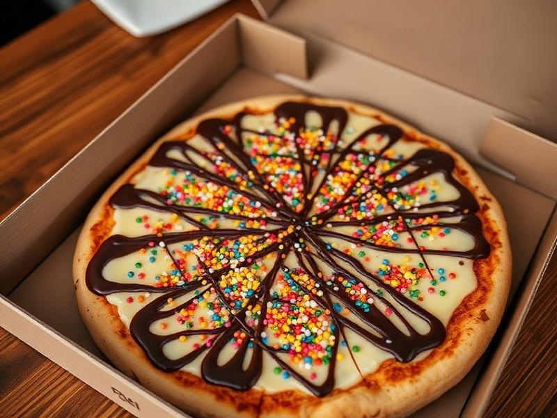 Pizza Doce G de Brigadeiro com Confetes